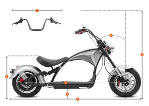 E-Chopper Maße und Geometrie