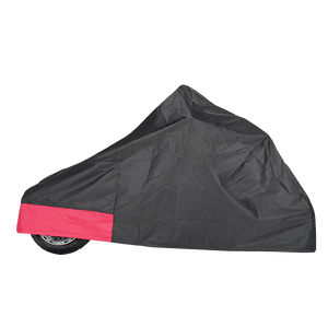 Wetterfeste E-Chopper Abdeckplane – Original Rockbike Zubehör auf weißem Hintergrund