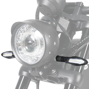 Vorderer Blinker am E-Chopper montiert – passend für Rockbike Modelle