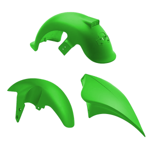 E-Chopper Kotflügel & Tank Set in Grün – frischer Look für dein Rockbike