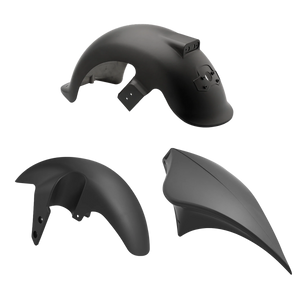 E-Chopper Kotflügel & Tank Set in Schwarz – klassisch & zeitlos