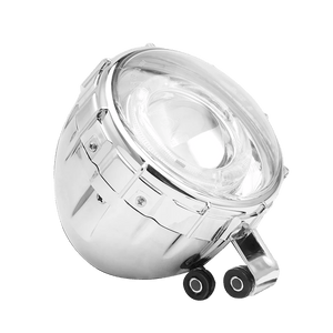 E-Chopper Scheinwerfer in Chrom – runder LED-Scheinwerfer im Retro-Look